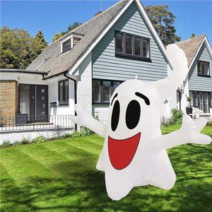 *NEW* Halloween Inflatable Decoration 4ft Hanging Happy Ghost